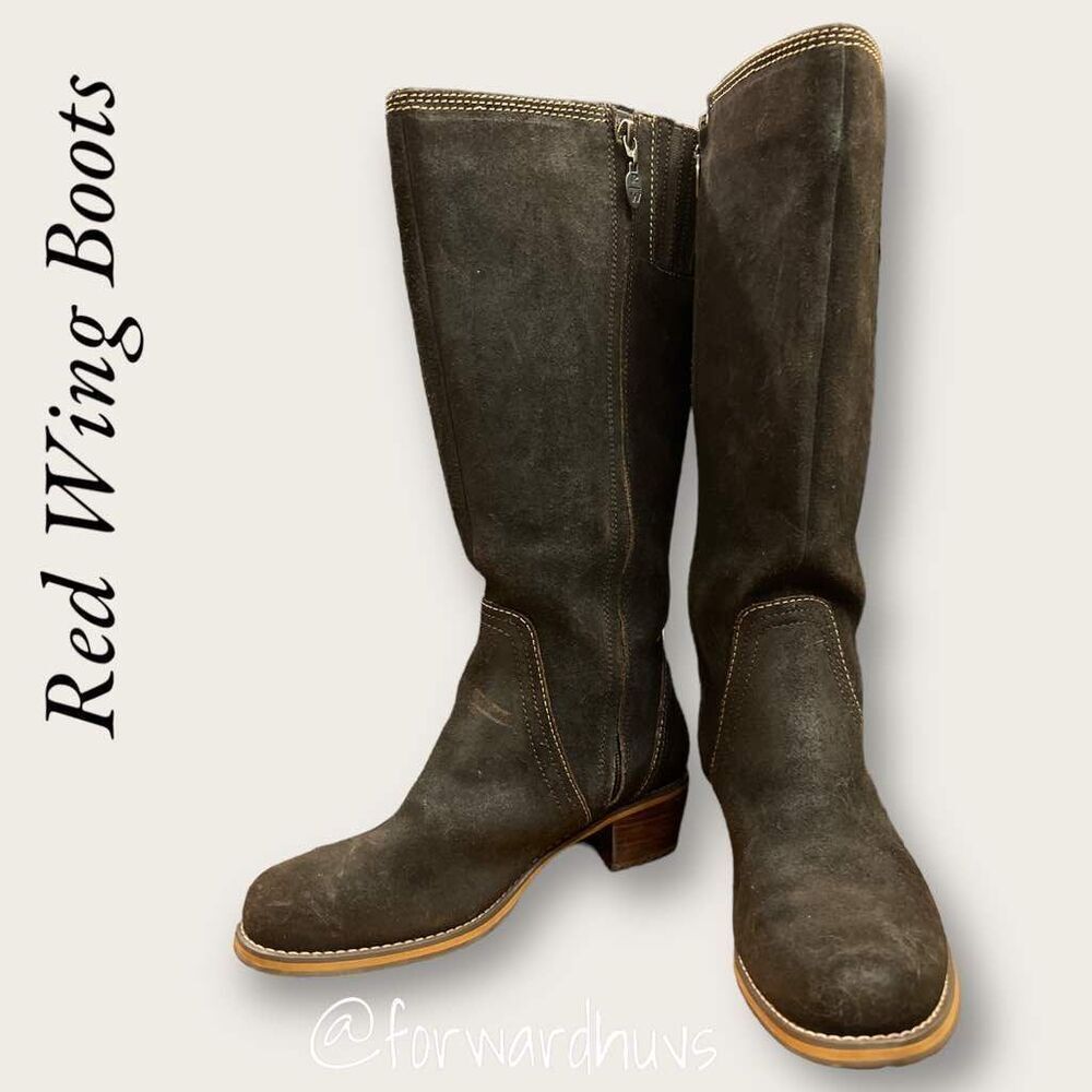 Red Wing Boots Brown Suede Size 7.5 D